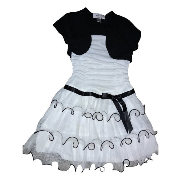 B Wear Byer Girl Other - B Wear Byer Girl One Piece Black White Ruffle Dress size 5